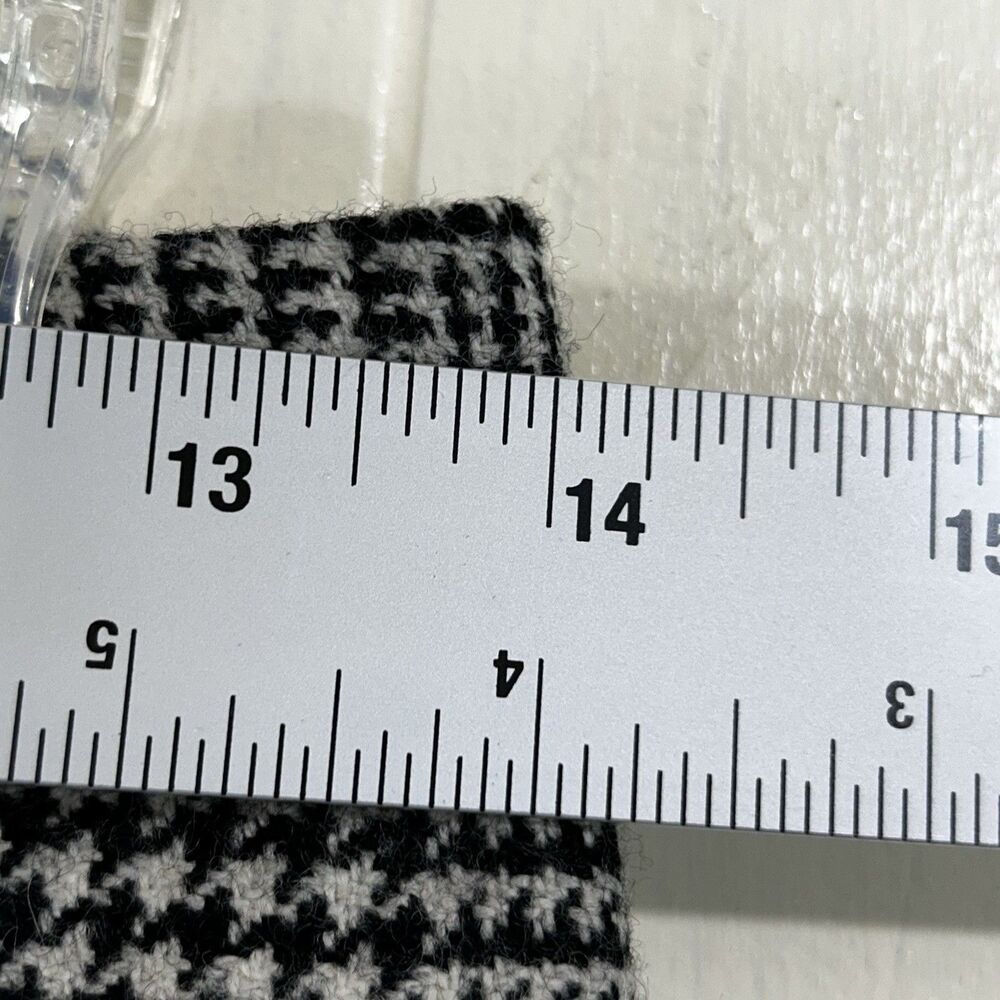 Vintage Breeches Houndstooth Lambswool Mini Skirt Size 10 Gray White Black Skirt - Picture 12 of 12